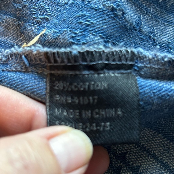 Solitaire NWT paisley denim blazer with front button size S - Picture 7 of 8